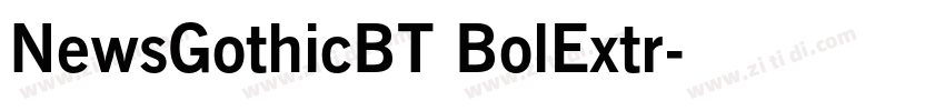 NewsGothicBT BolExtr字体转换